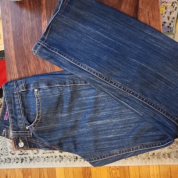 INC regular Bootcut Fit Dark Blue Denim Jeans Size 8 - Picture 6 of 8